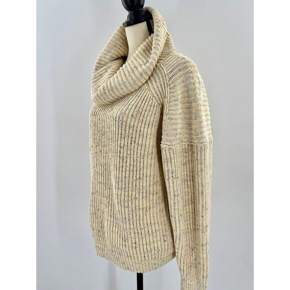 Free People Cream Ivory Confetti Cowl Neck Sweater - Picture 4 of 10